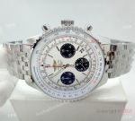 Breitling 1884 Chronometre Navitimer 01 Stainless Steel White Watch 46mm